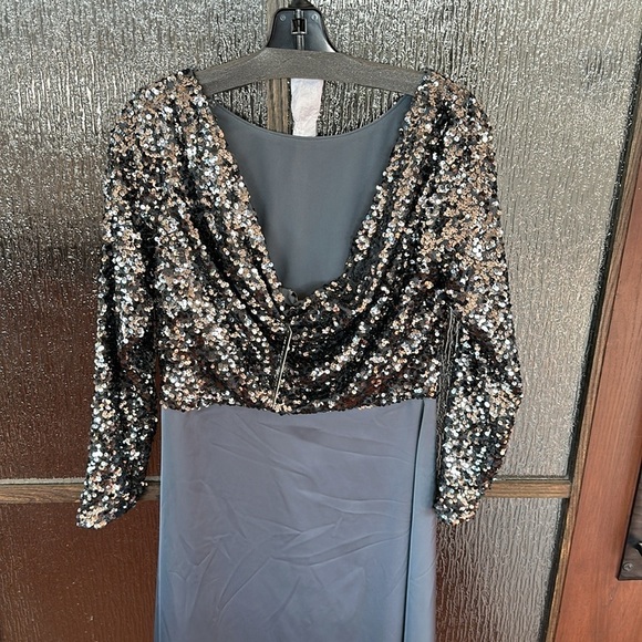 Sachin & Babi Colette Gown - Gunmetal new with tags. Size 6 NWT - Picture 13 of 15